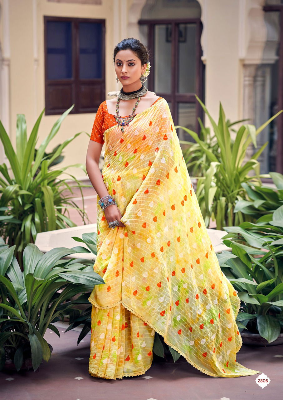 Kashvi Hetvi New Fancy Designer Ethnic Wear Georgette Printed Saree Collection